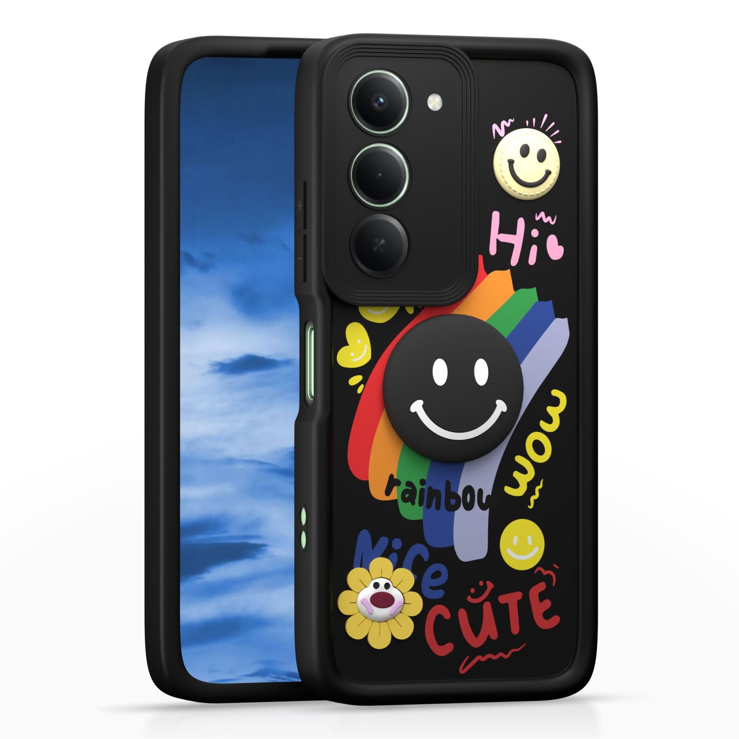 Black phone cover for Redmi 15 5G – Pikkme