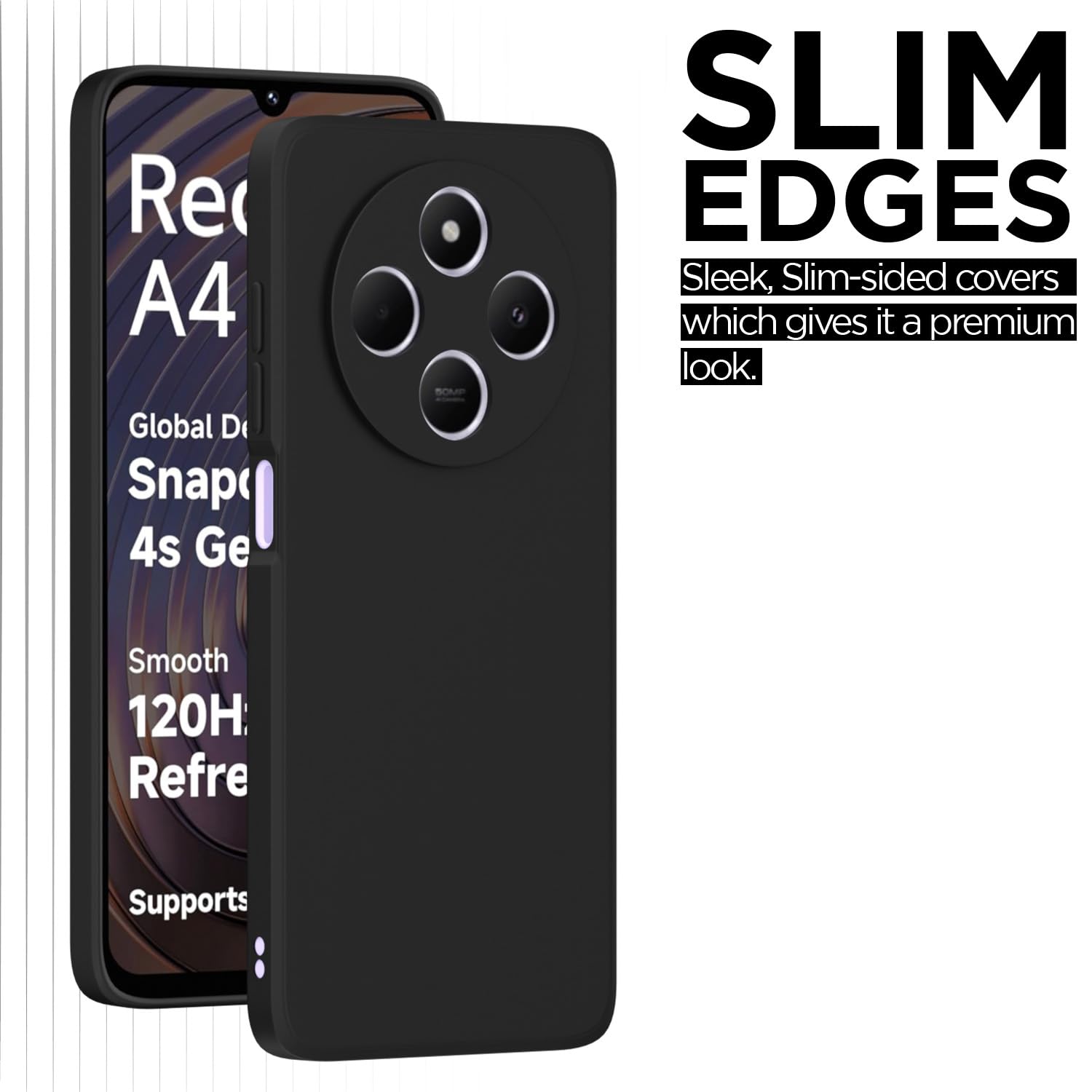 Redmi A4/14C/Poco C75 5G back cover in black by Pikkme – photo 6