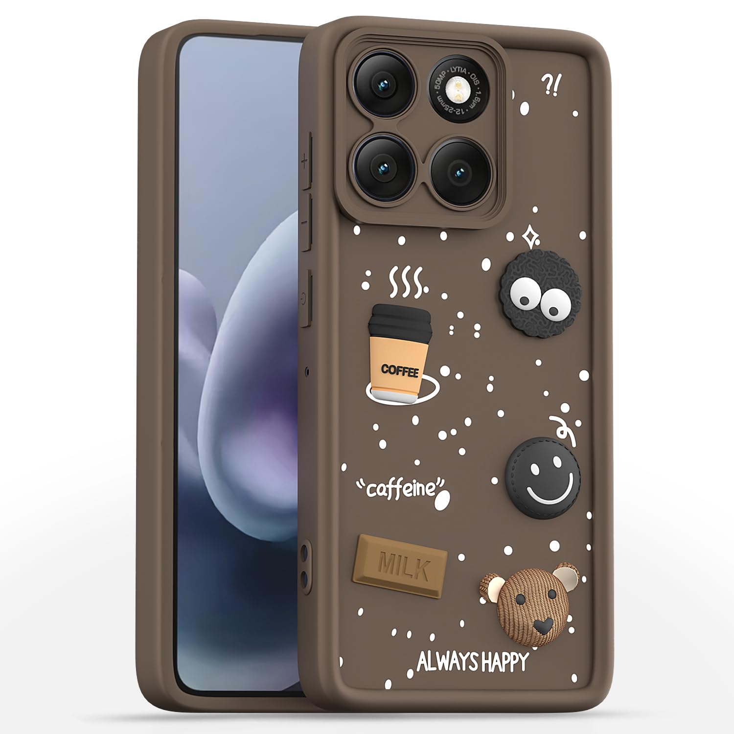 Pikkme brown back cover for Moto G86 Power 5G