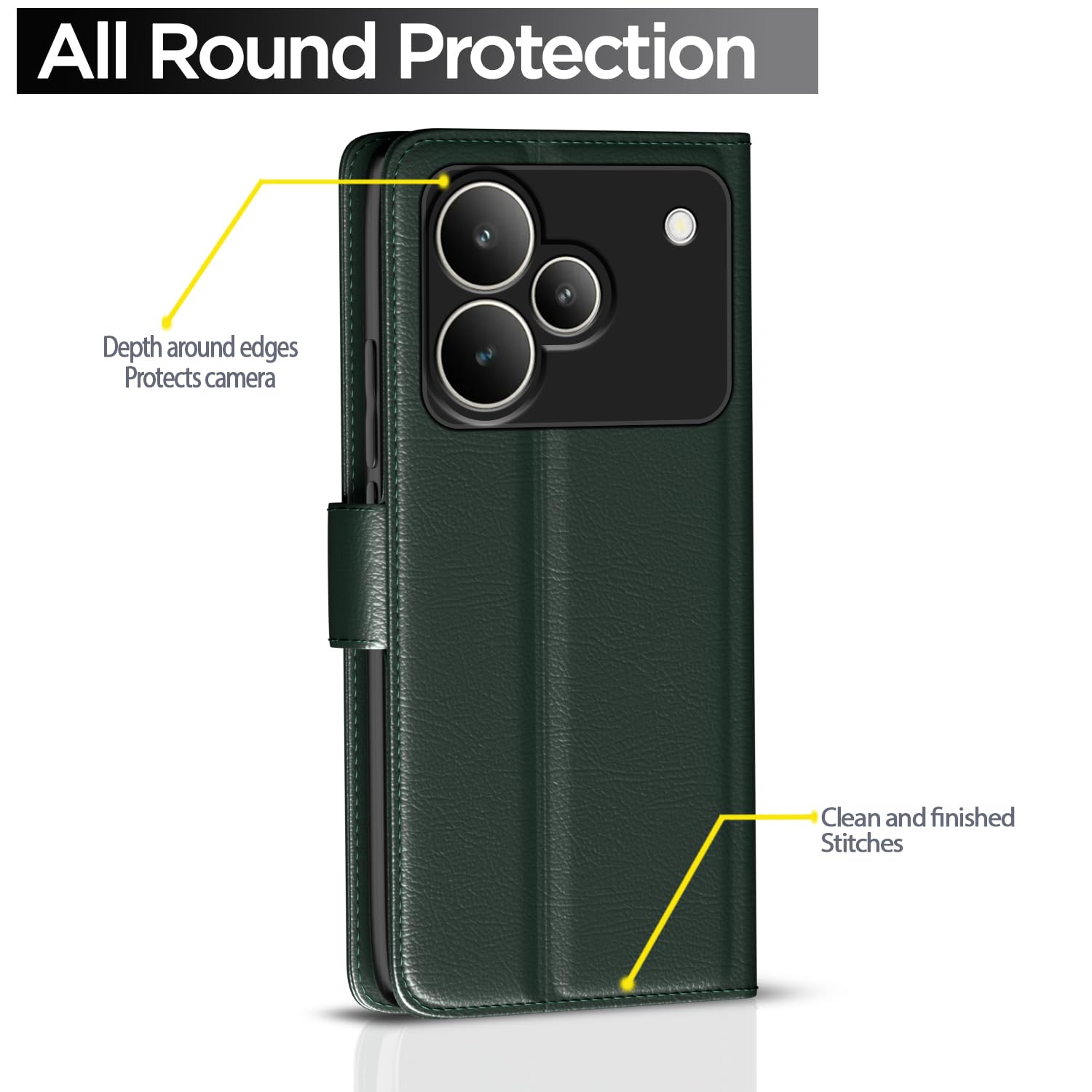 Green Wallet wallet flip cover for Realme P4 Pro 5G – Pikkme – photo 4