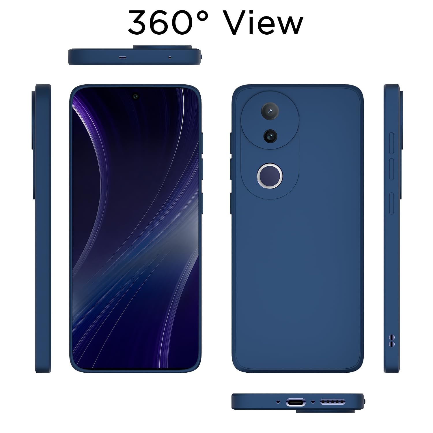 Blue Matte back cover for Vivo T4R/V50e/V50 5G – Pikkme – photo 4