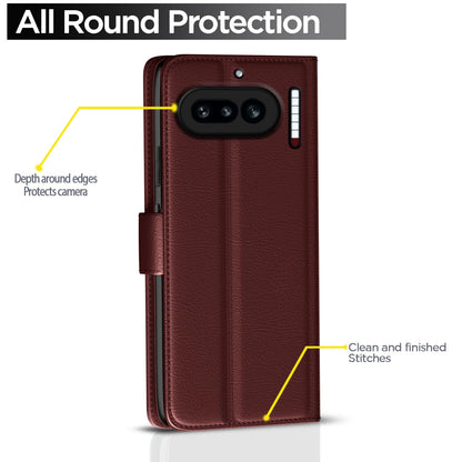 Pikkme brown Wallet flip cover for Nothing Phone 4a 5G – photo 4