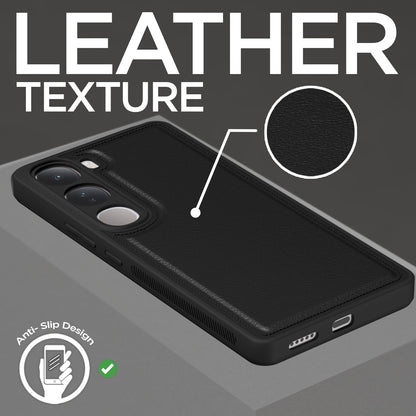 Pikkme black Leather phone cover for Vivo Y300/V40 Lite 5G – photo 2