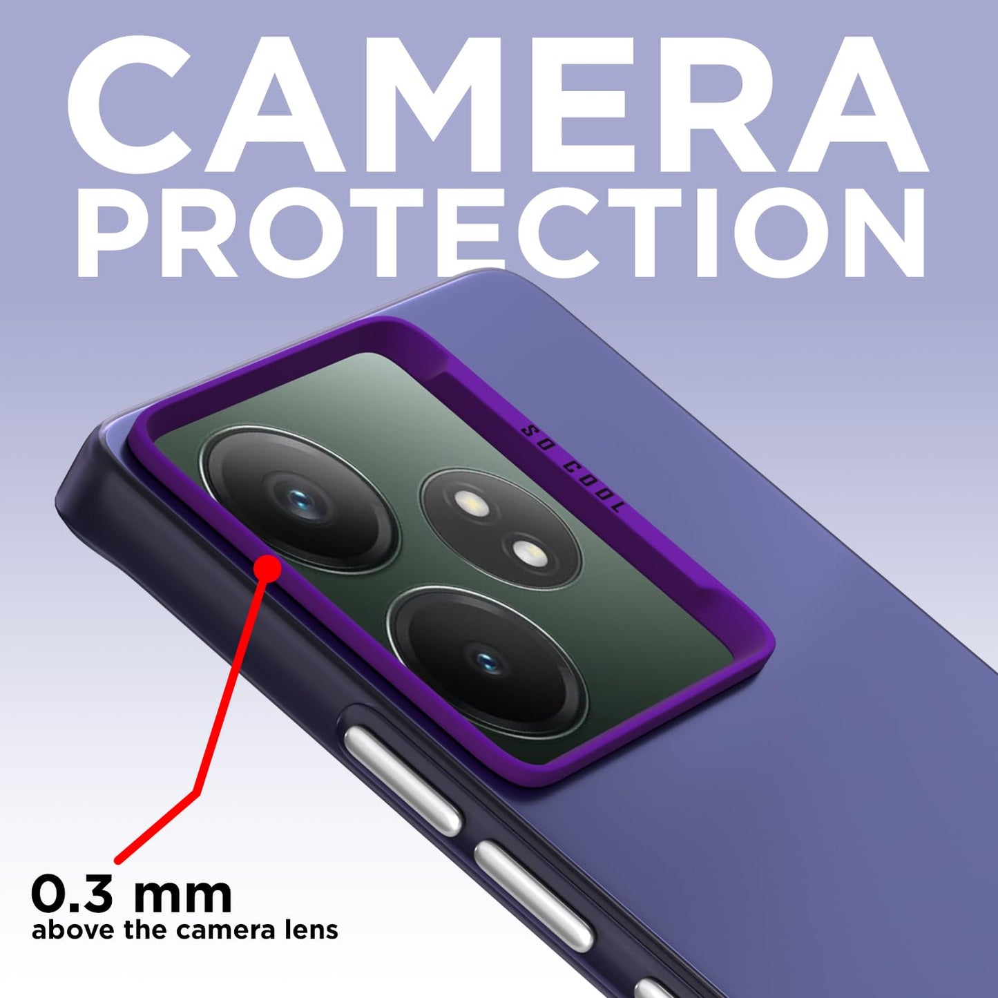 Pikkme Realme GT 6T 5G So Cool Matte Finish Back Cover (Purple)