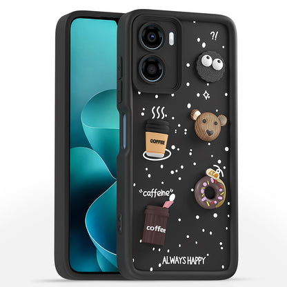 Pikkme black mobile back cover for Moto G06 Power