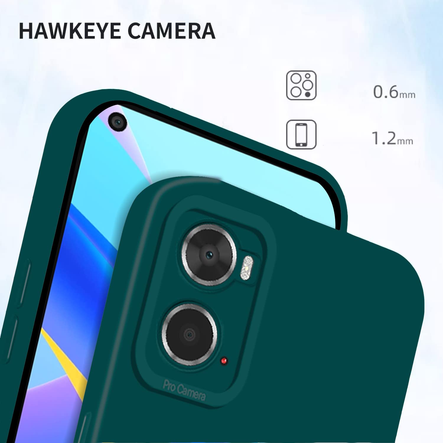Pikkme Oppo A76 / Oppo A96 / Oppo A36 Liquid Silicone Back Cover | Green