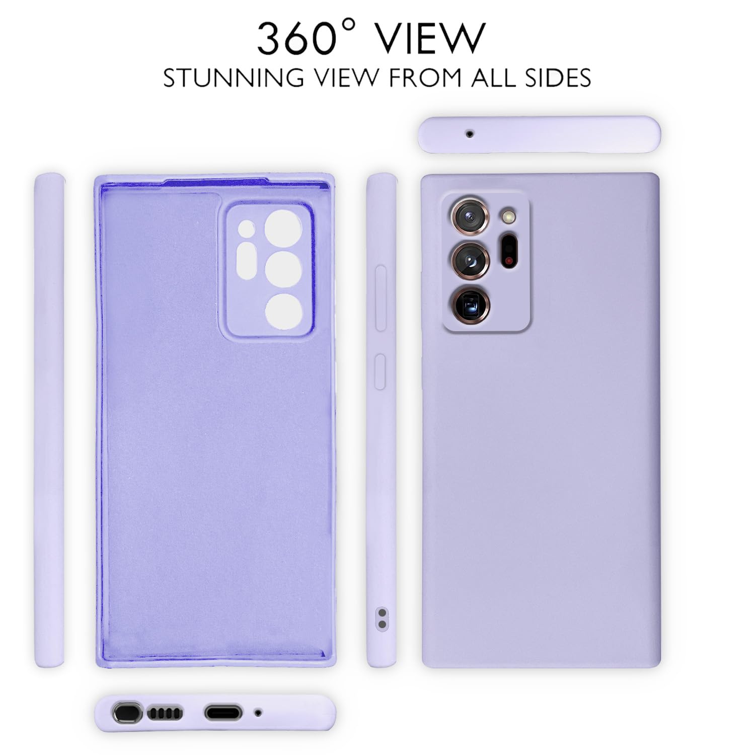 Pikkme Samsung Galaxy Note 20 Ultra 5G Liquid Silicone Back Cover | Purple