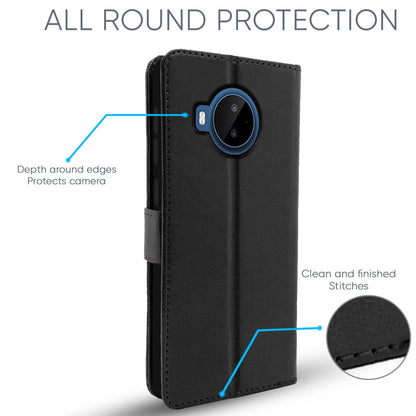Pikkme Nokia C20 Plus Vintage Flip Cover (Black)