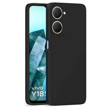 iQOO Z9 Lite 5G/Vivo T3 Lite 5G/Vivo Y18/Y18e/Y03 Matte phone cover in black by Pikkme