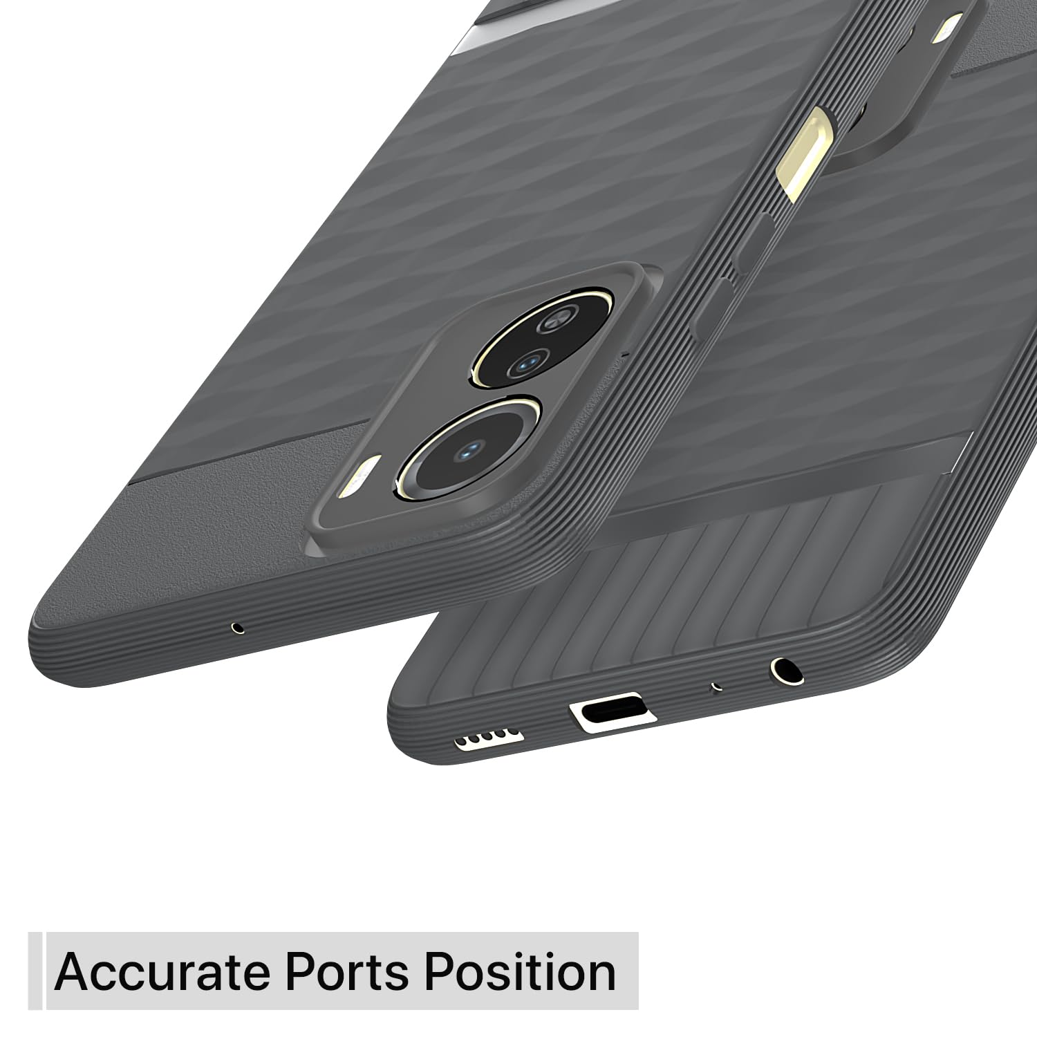 Pikkme Vivo Y16  Gencase Back Cover (Grey)