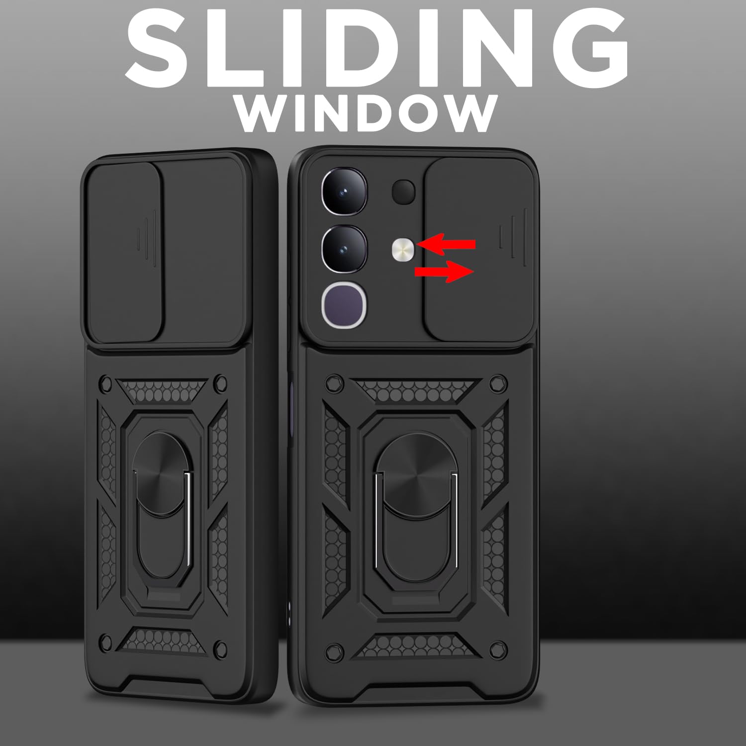 Pikkme Vivo T4x 5G D10 Tough Armor Back Cover (Black)