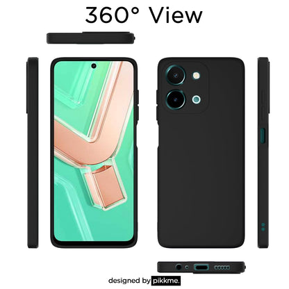 Black Matte mobile back cover for Vivo Y28 4G – Pikkme – photo 3