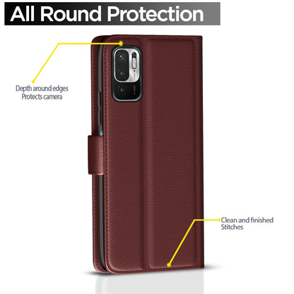 Brown wallet flip cover for Redmi Note 10T/Poco M3 Pro 5G – Pikkme – photo 4