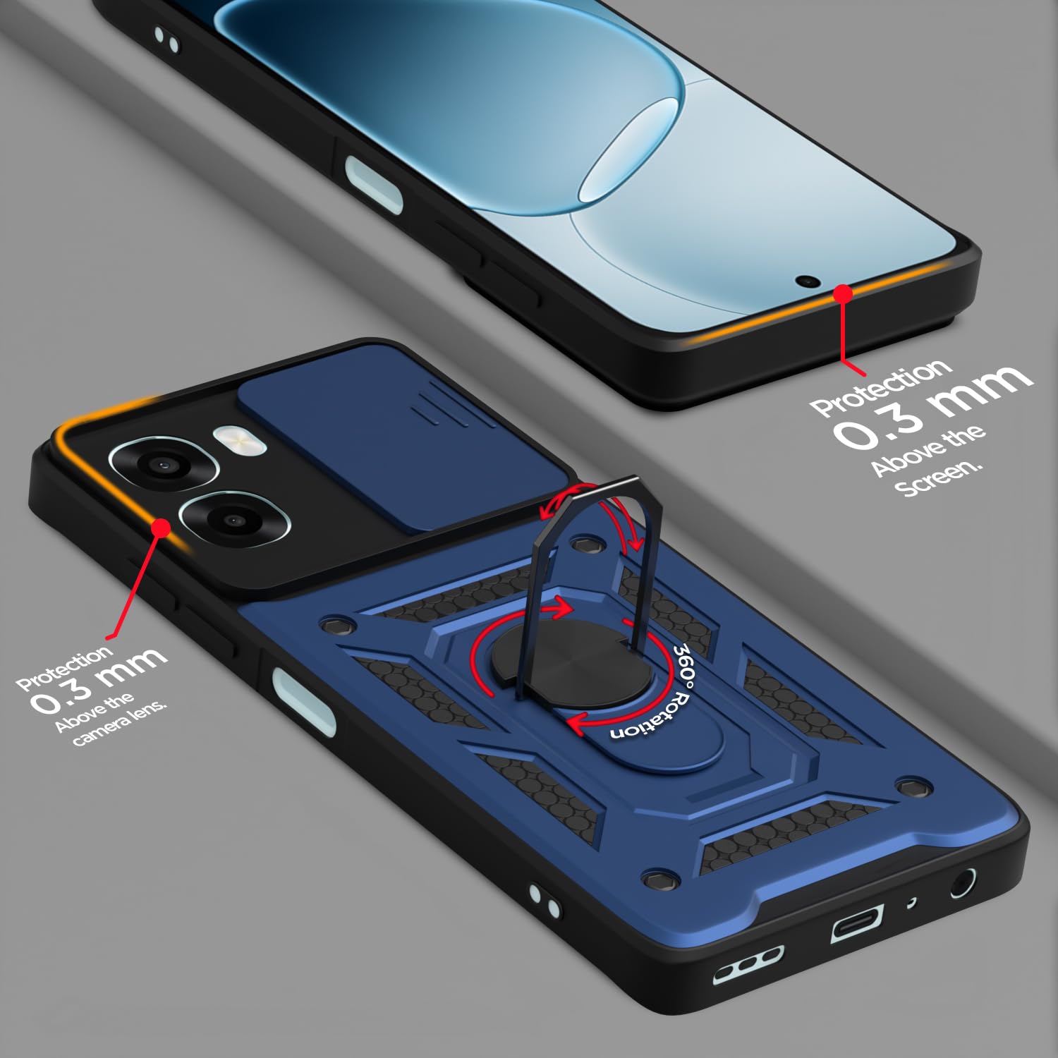 Oppo A6X 5G/360 mobile back cover in blue by Pikkme – photo 4