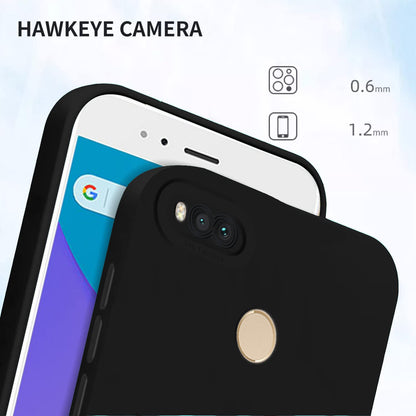 Pikkme Mi A1 Liquid Silicone Back Cover | Black