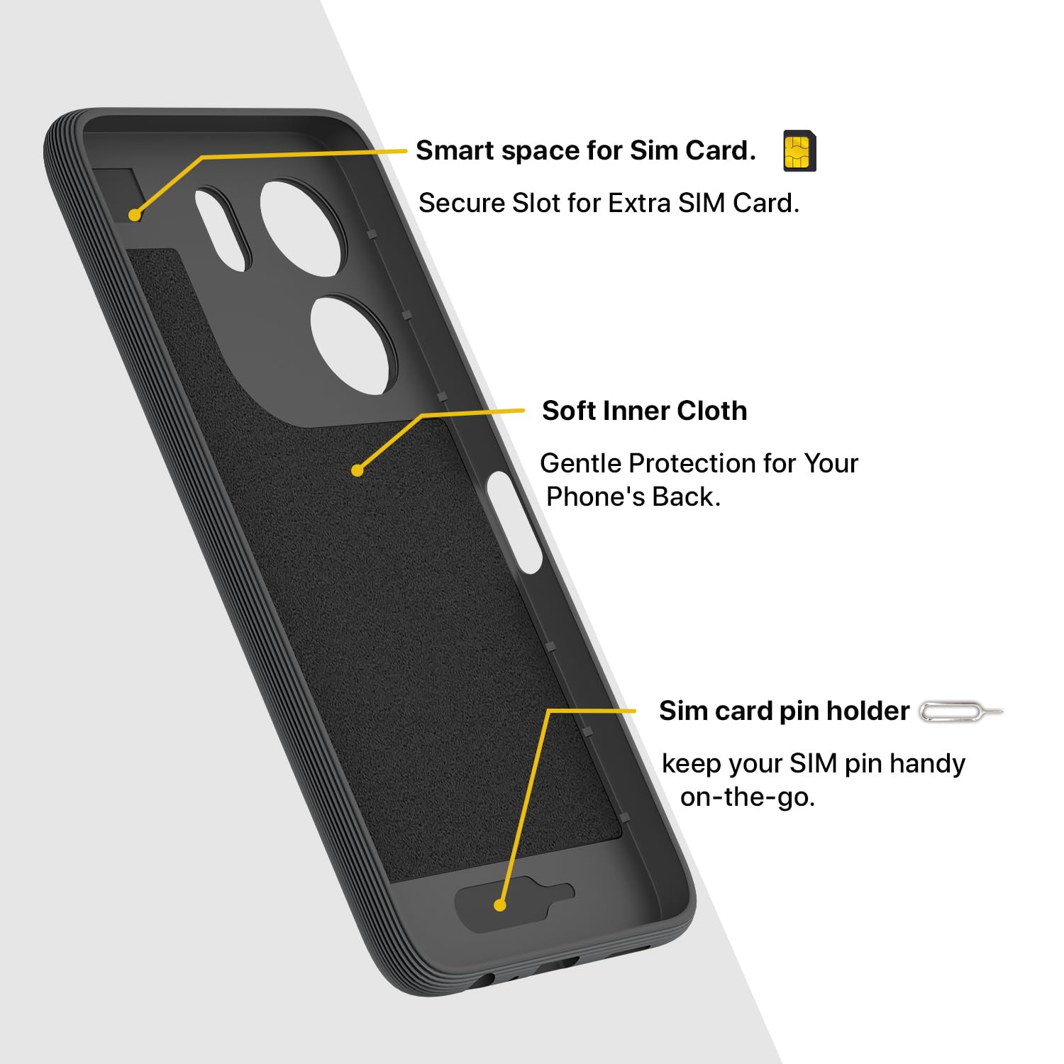 Oppo A5x back cover in grey by Pikkme – photo 6