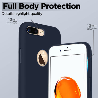 iPhone 7 Plus/8 Plus Soft Silicone mobile back cover in dark blue by Pikkme – photo 3