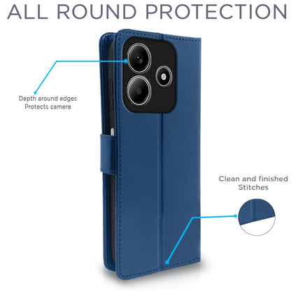 Pikkme blue mobile flip cover for Redmi Note 14 5G – photo 4