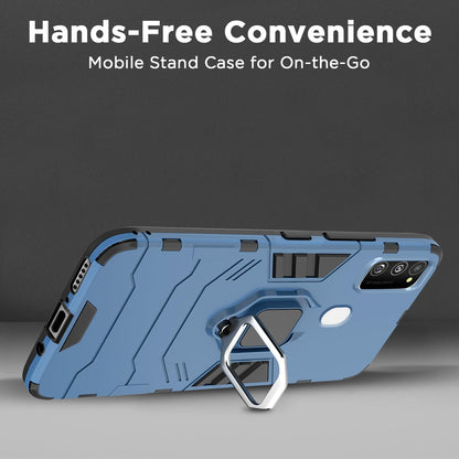 Pikkme Samsung Galaxy M21 / M30s / M21 2021 D5 Tough Armor Back Cover | Blue