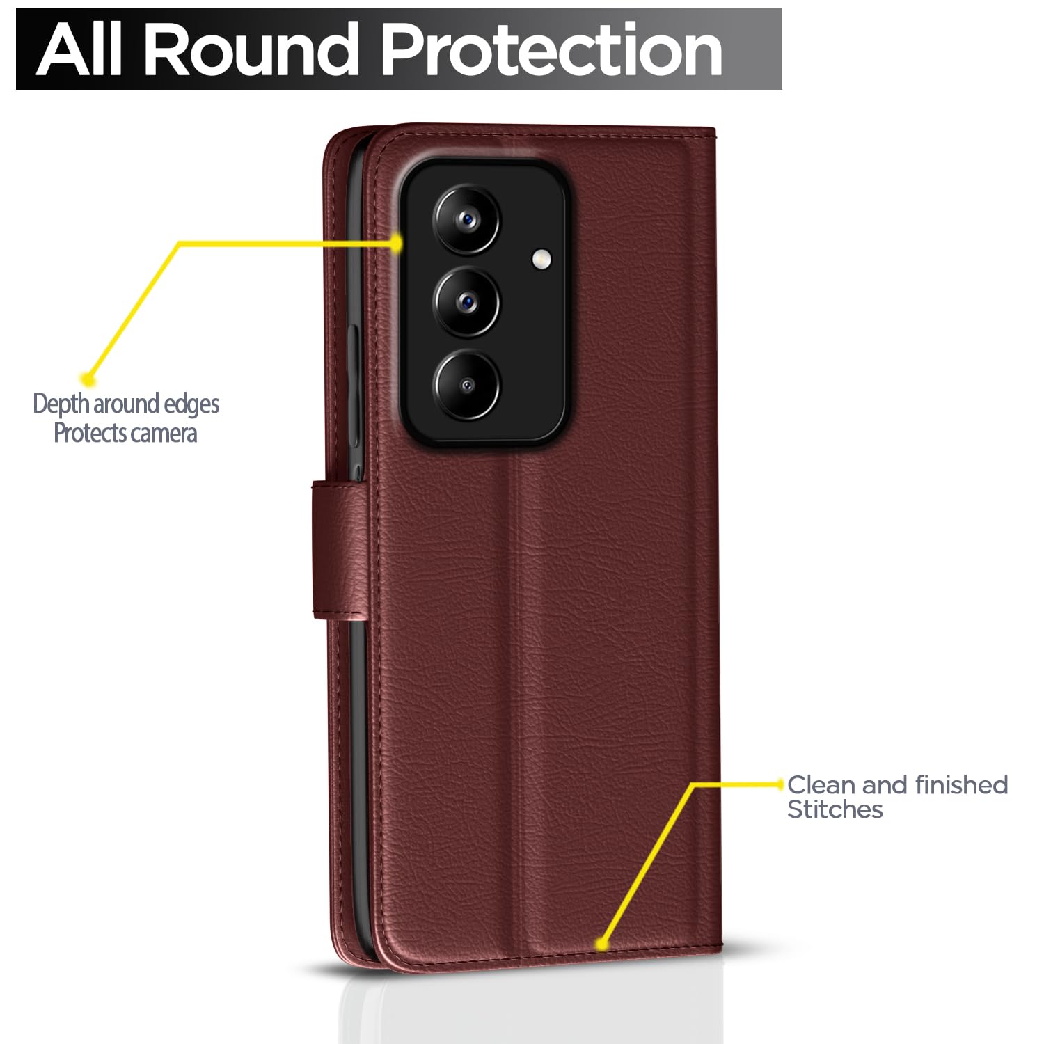 Brown Wallet flip case for Samsung M47/A27 5G – Pikkme – photo 4