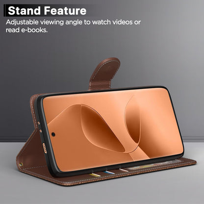 Pikkme tan mobile flip cover for Infinix Note Edge 5G – photo 3