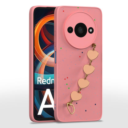 Redmi A3 (2024)/A3x/Poco C61 Chain mobile back cover in pink by Pikkme