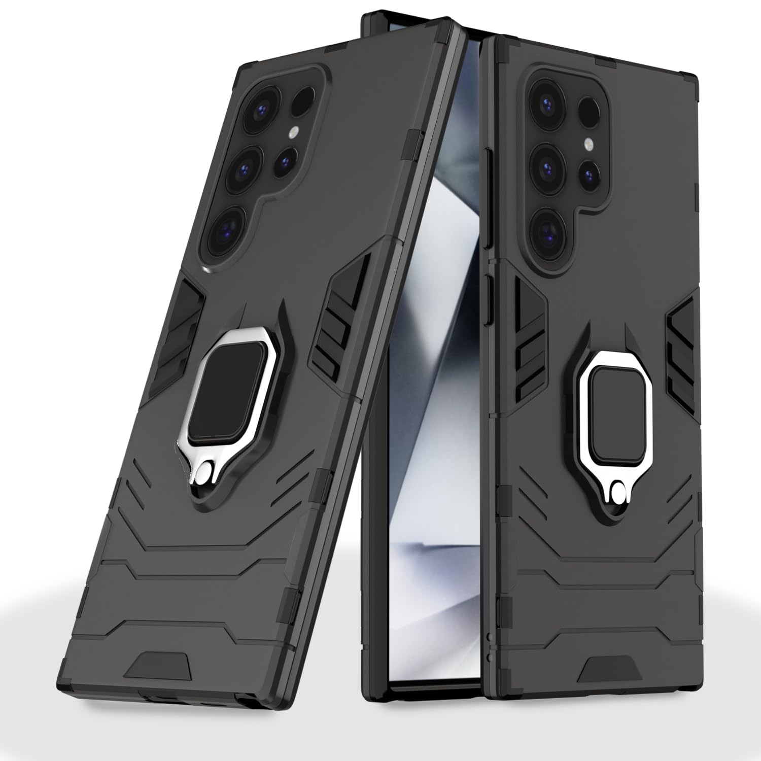 Pikkme Samsung Galaxy S25 Ultra 5G D5 Tough Armor Bumper Case - Black