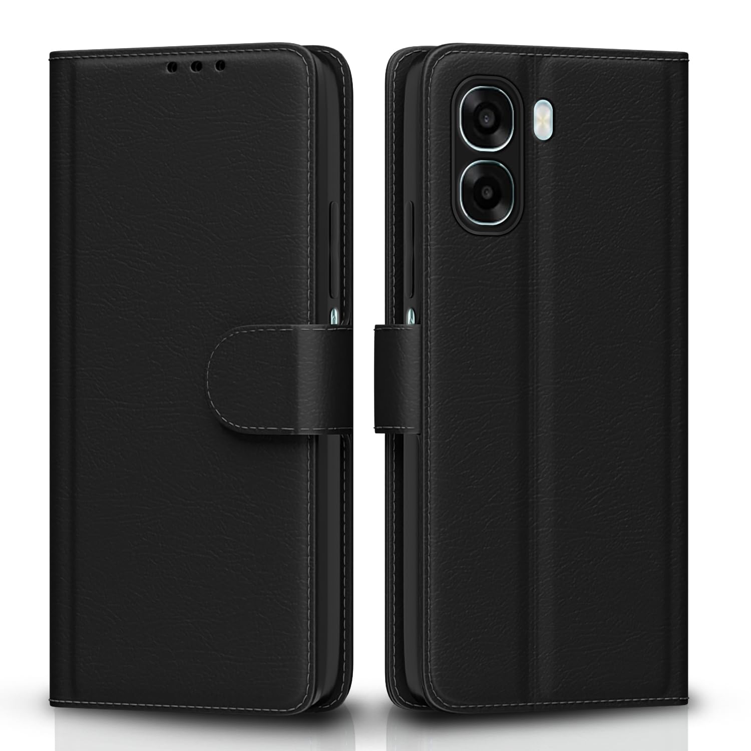 Pikkme black mobile flip cover for Oppo A6X 5G
