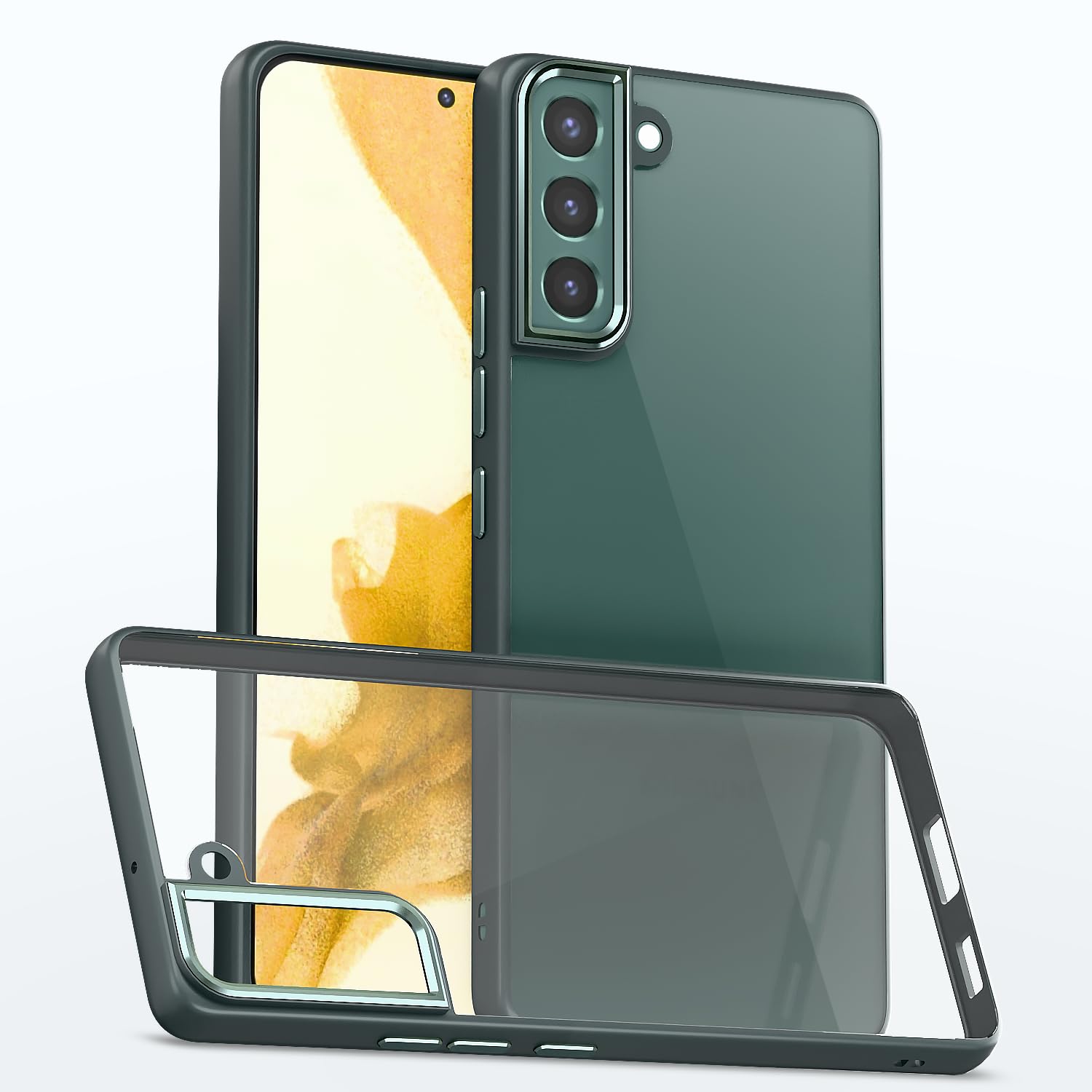 Pikkme Samsung S22 Plus 5G Chrome dark green mobile cover