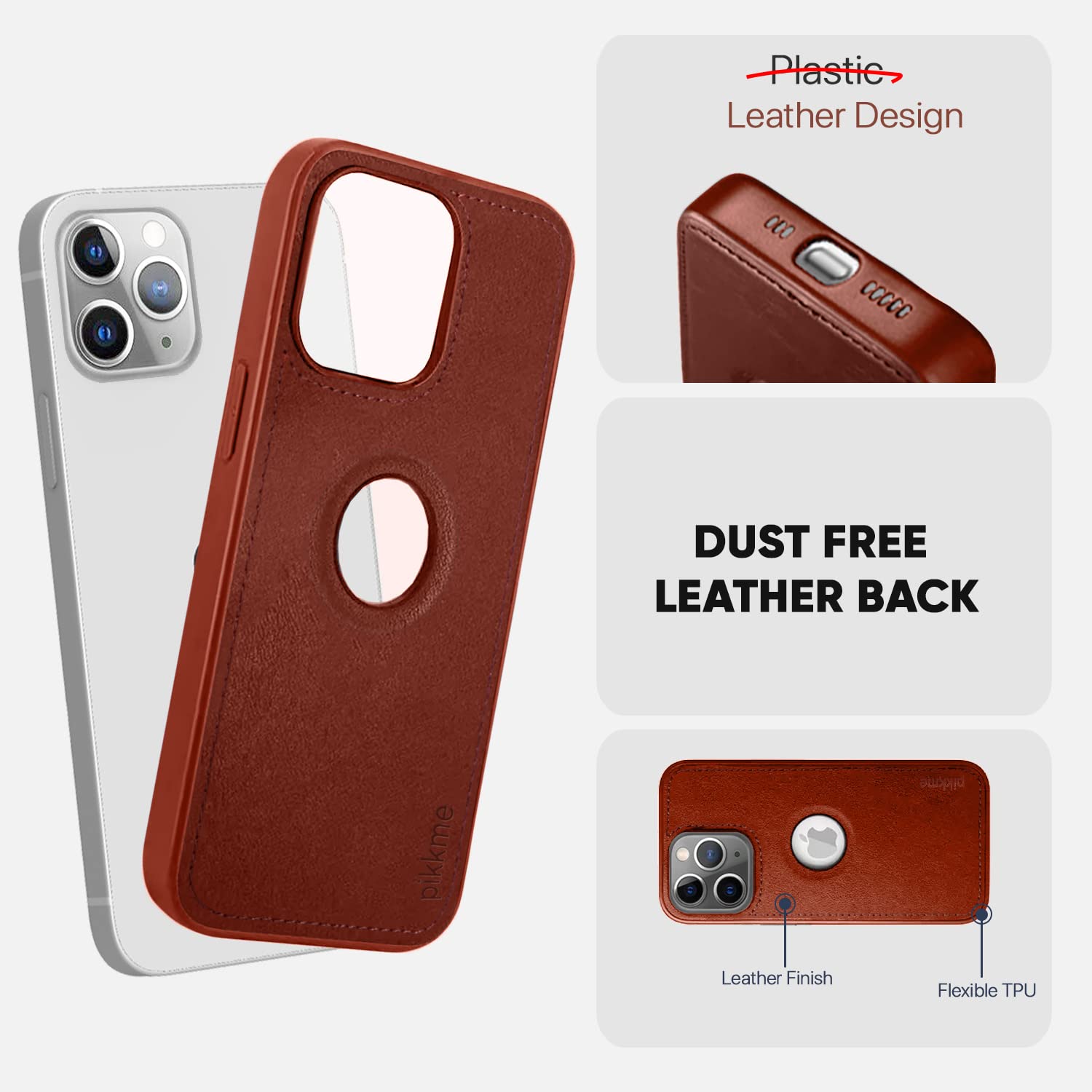 Pikkme iPhone 11 Pro Max Leather brown phone cover – photo 6