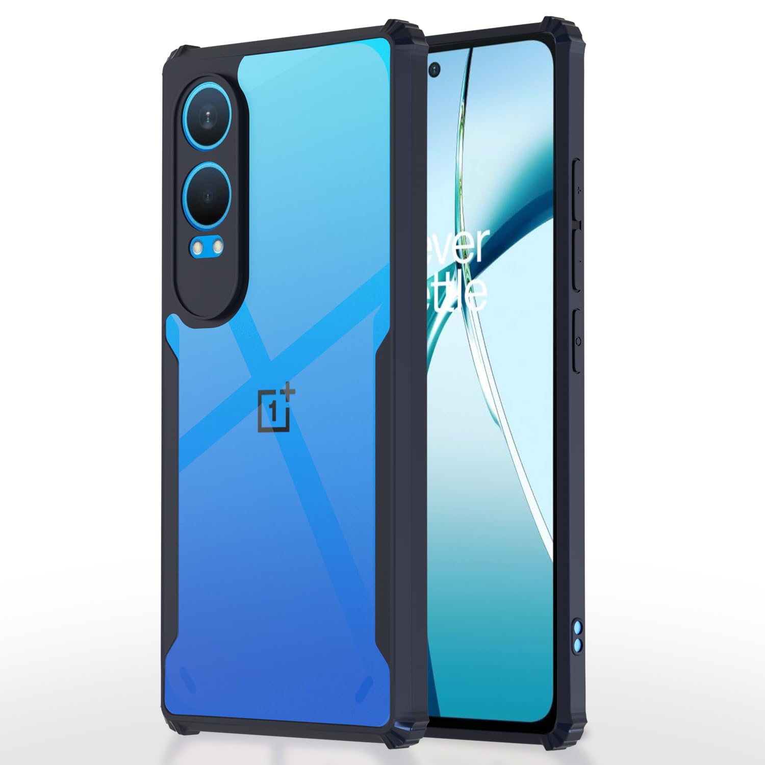 Pikkme blue Clear back cover for OnePlus Nord CE 4 Lite 5G