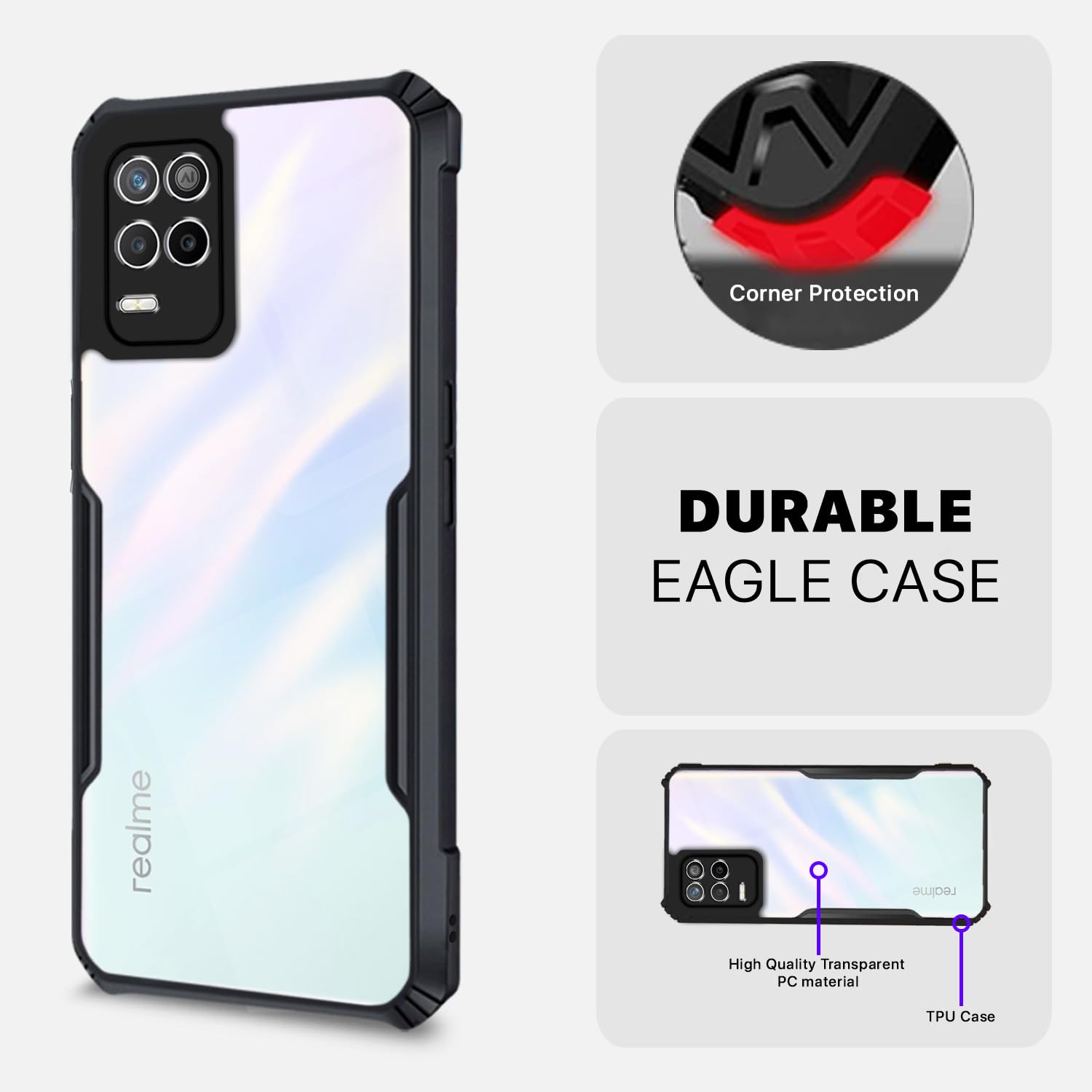 Realme 9 5G back cover in black by Pikkme – photo 5
