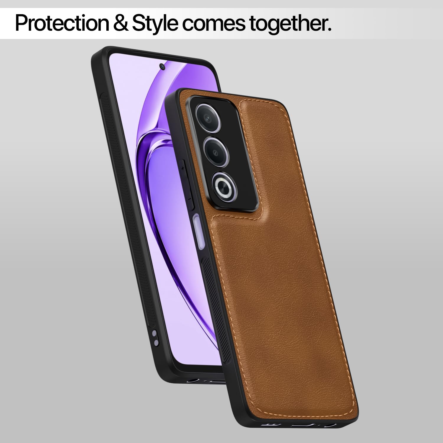 Brown Leather mobile back cover for Oppo A3 Pro 5G – Pikkme – photo 6