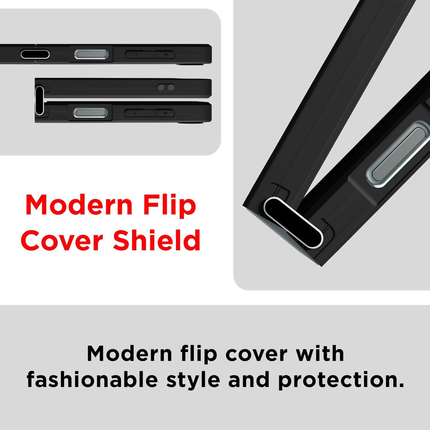 Pikkme black Hybrid mobile flip cover for Samsung Z – photo 5