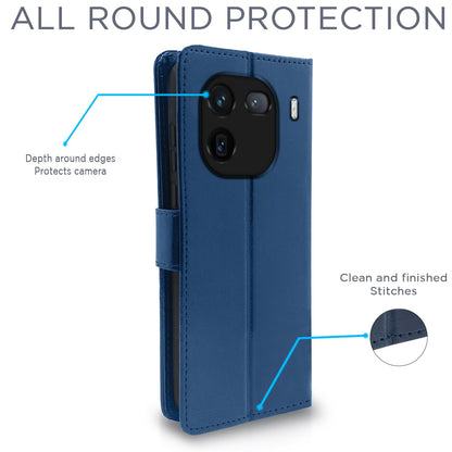 Pikkme iQOO 12 5G Wallet blue flip cover – photo 4