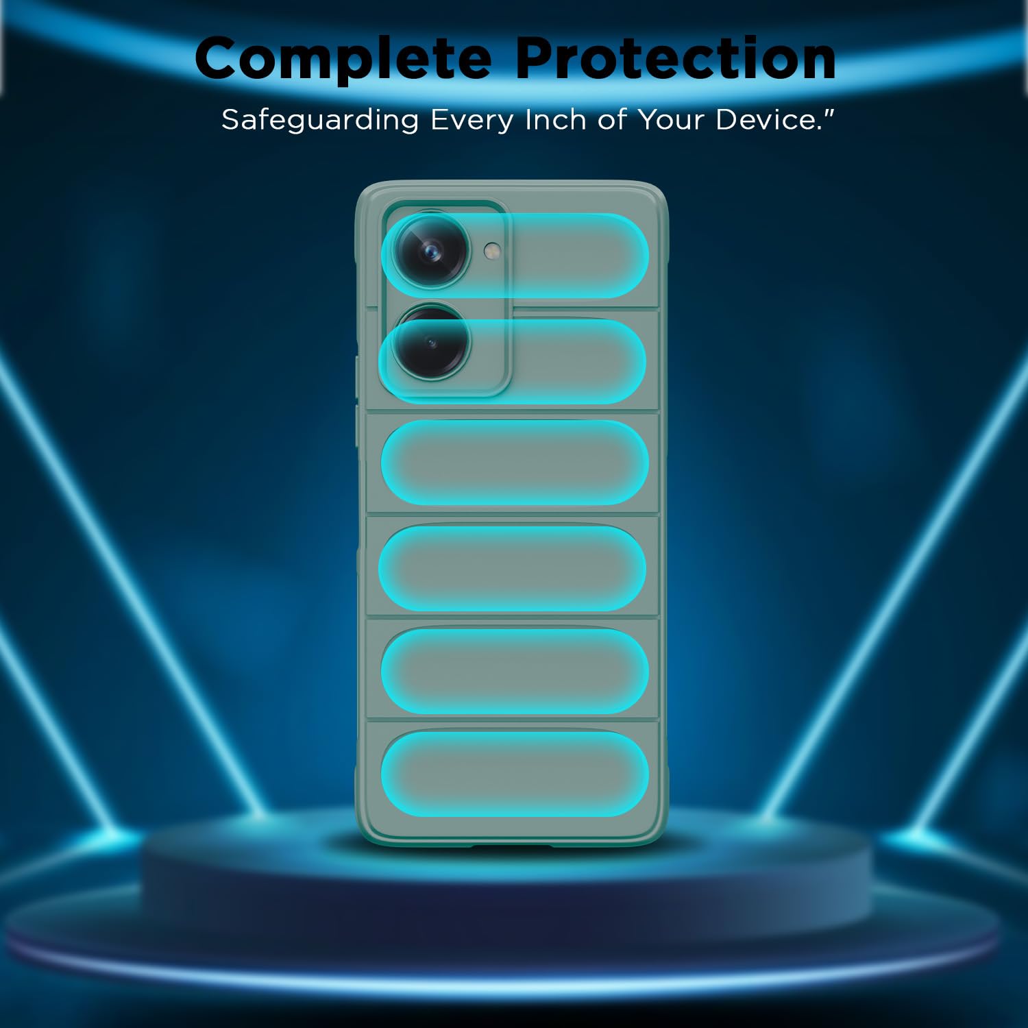 Realme 10 4G Liquid Silicone mobile back cover in green by Pikkme – photo 2
