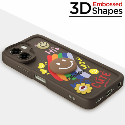 Pikkme Oppo A6X 5G Soft Silicone brown phone cover – photo 3