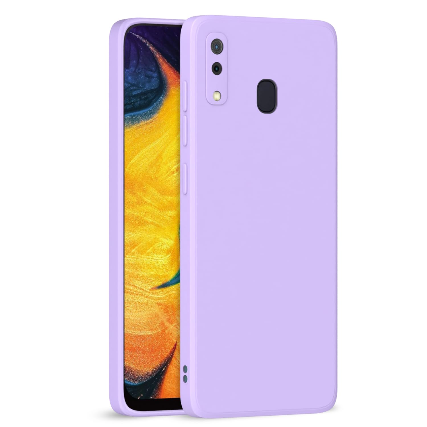  Samsung Galaxy A20 / A30 / M10s Liquid Silicone Back Cover-Purple