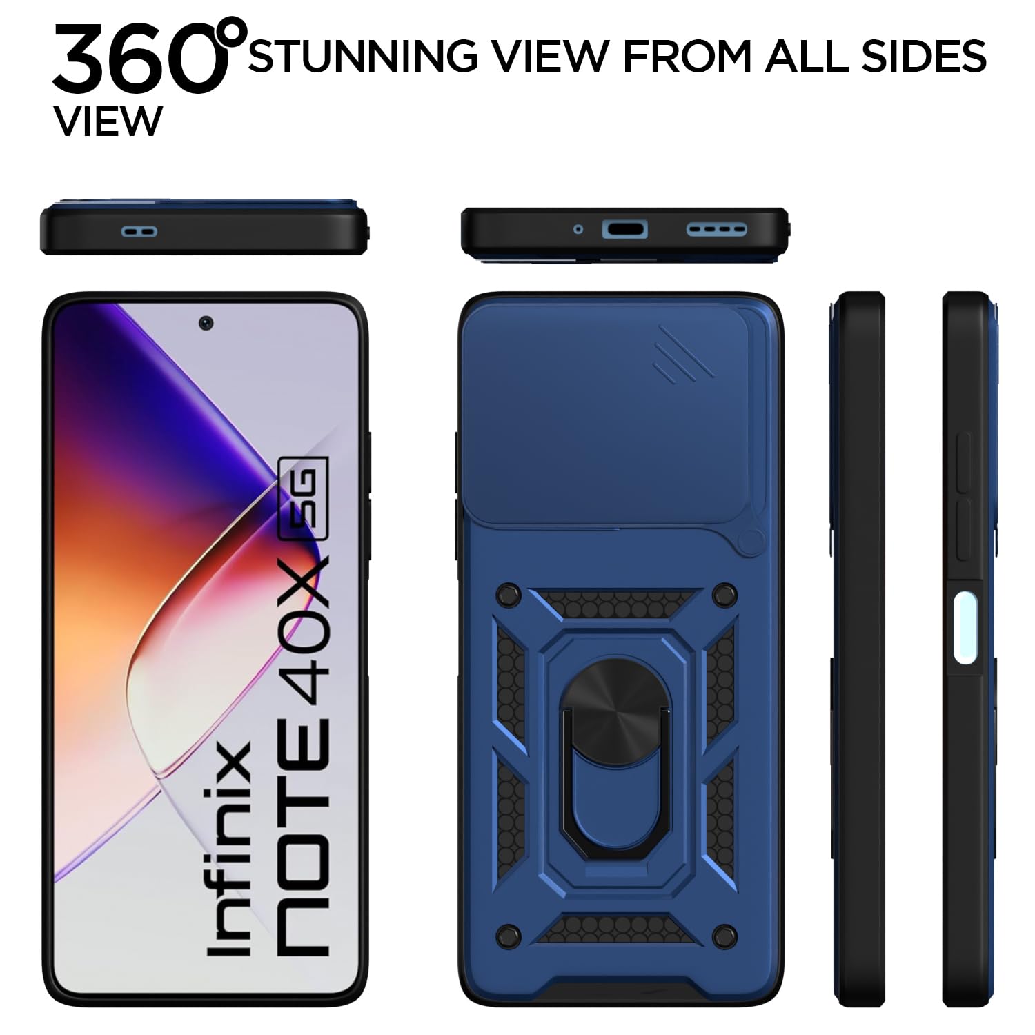 Pikkme blue D10 Camera Shield phone cover for Infinix Note 40x 5G/360 – photo 5