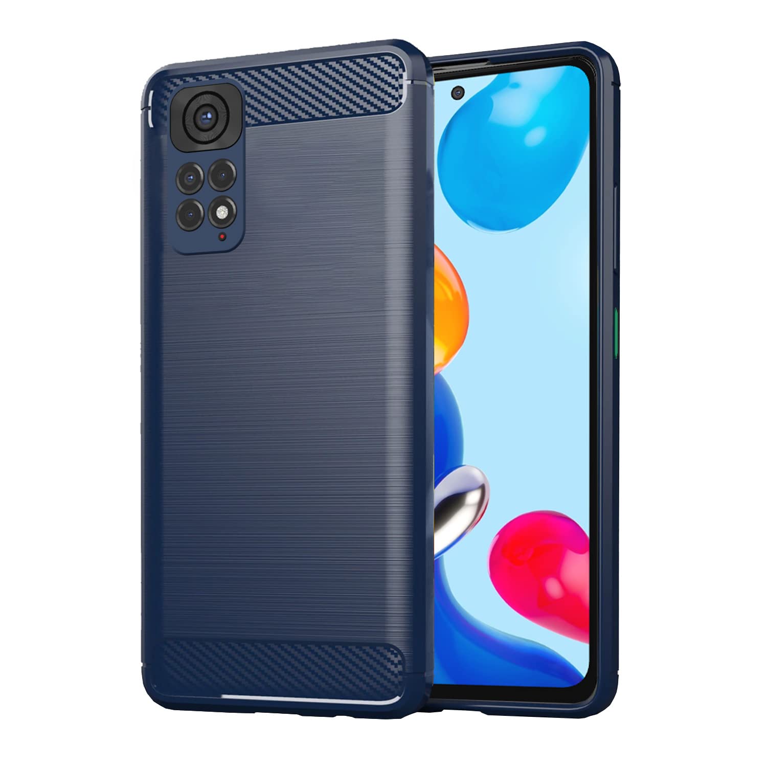 Redmi Note 11/Note 11s Hybrid phone cover in blue by Pikkme