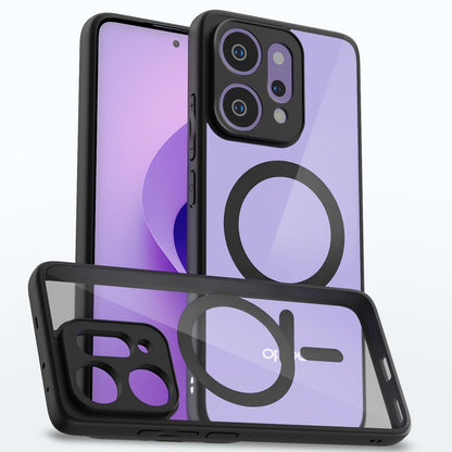 Oppo Reno 14 5G MagSafe back cover in black mag-safe by Pikkme