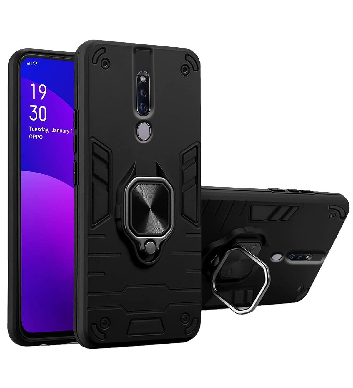 Black D5 Tough Armor mobile cover for Oppo F11 Pro – Pikkme