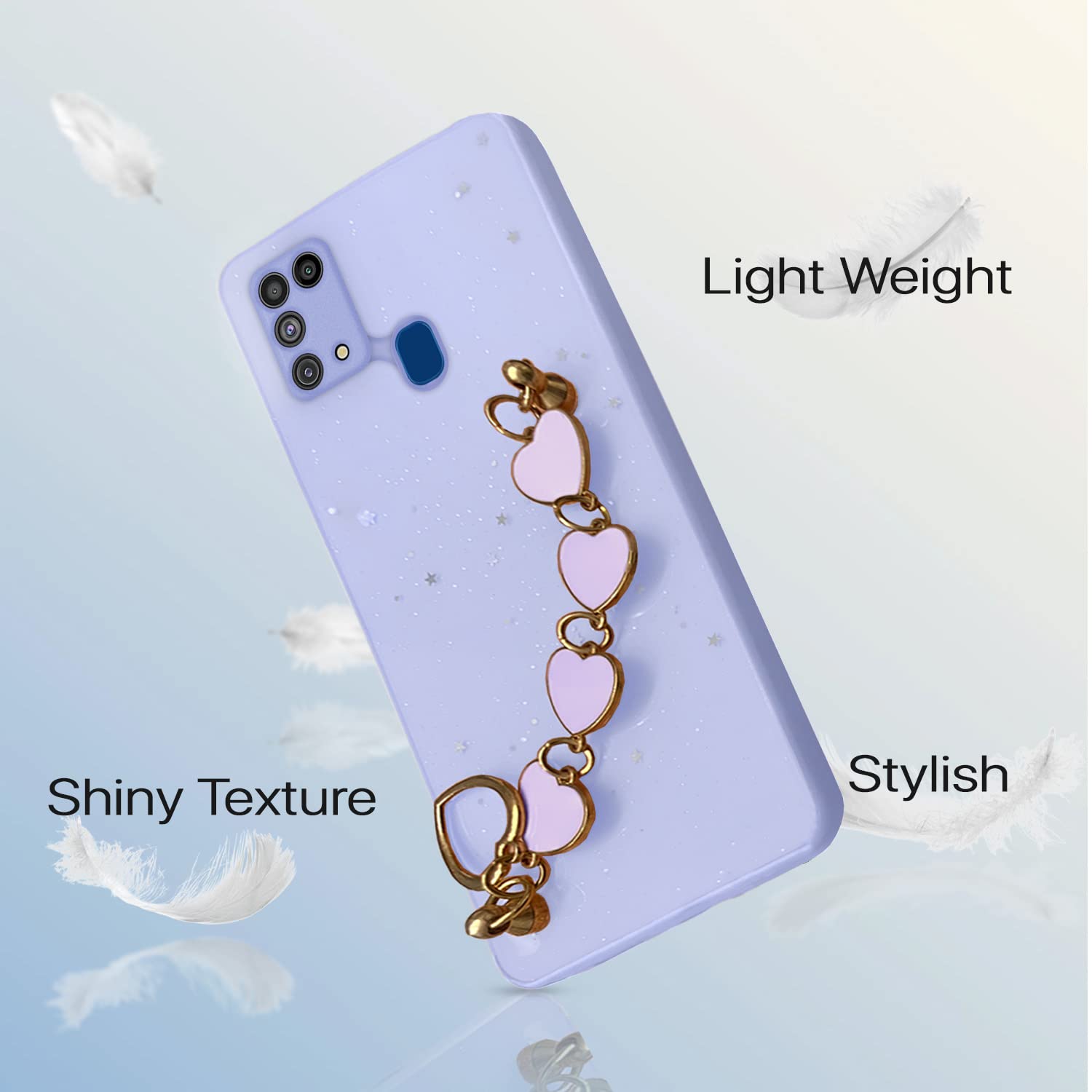 Pikkme Samsung Galaxy M31 / M31 Prime / F41 Chain Back Cover (Purple)
