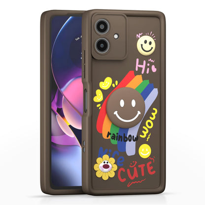 Moto G54/G64 5G mobile cover in brown by Pikkme