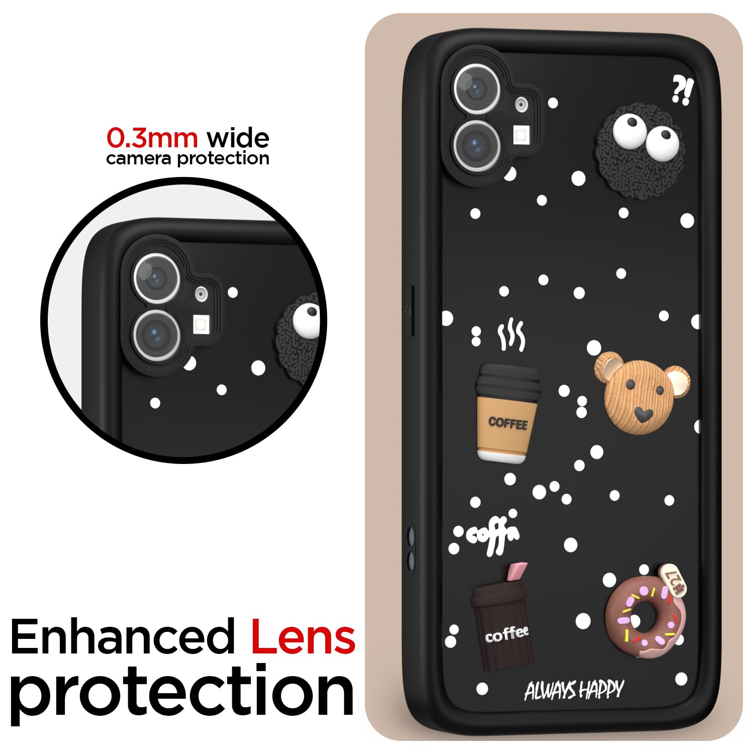 Nothing Phone 1 Silicone phone cover in black by Pikkme – photo 5