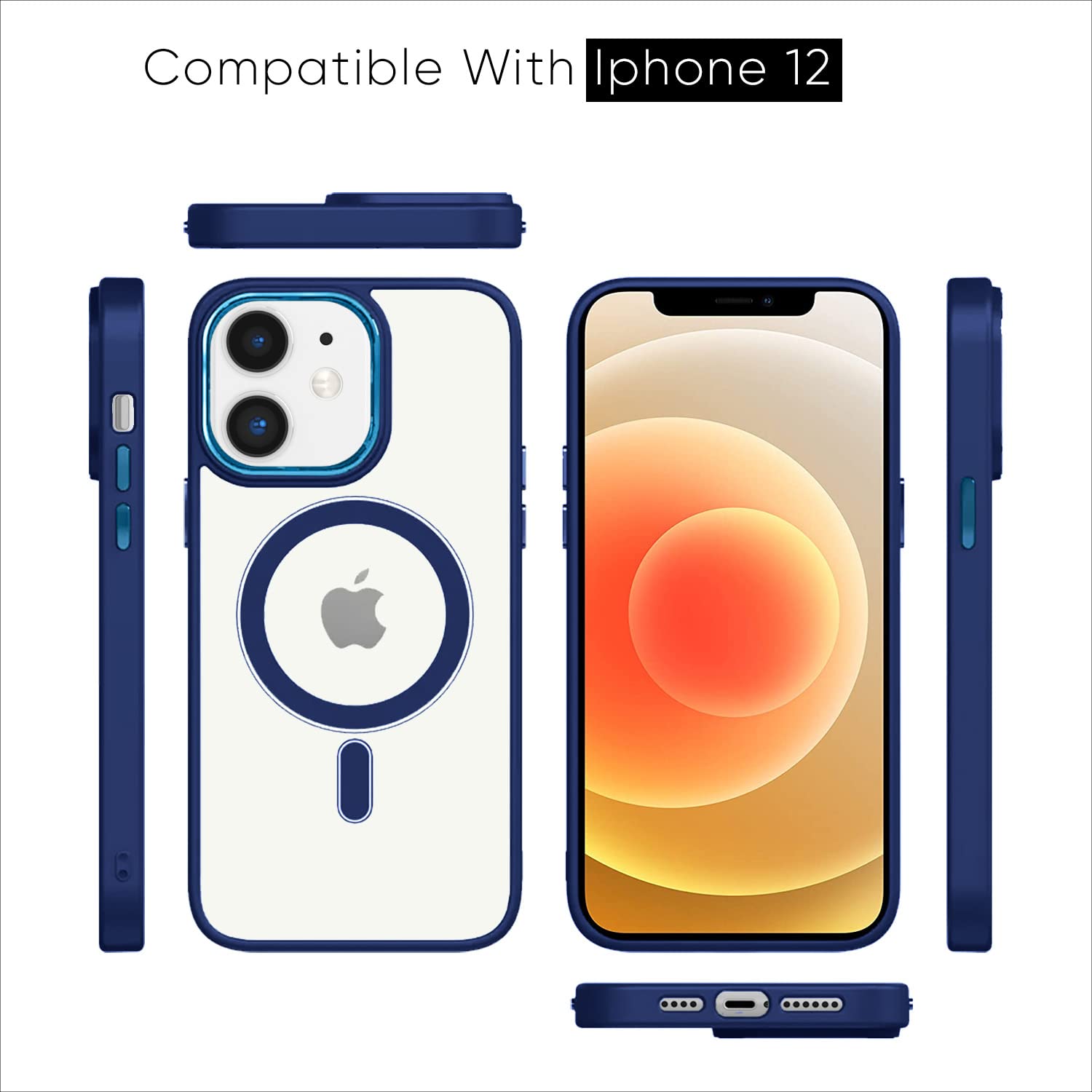 Pikkme iPhone 12/12 Pro Magsafe Back Cover (Blue)