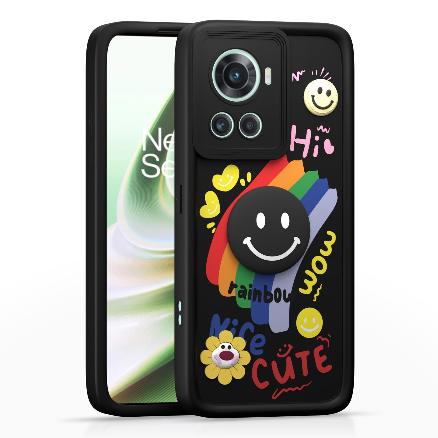 OnePlus 10R 5G mobile cover in black by Pikkme