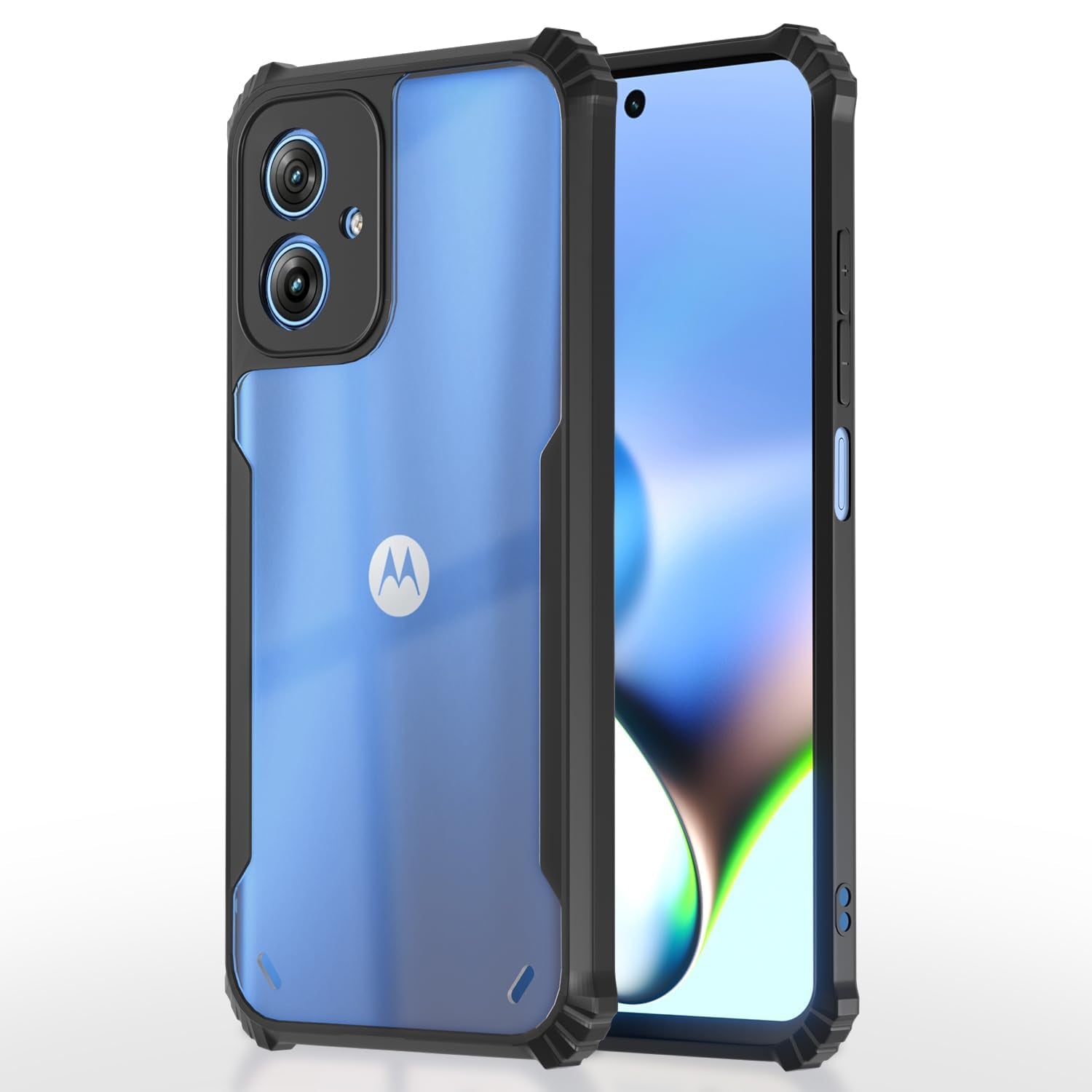Black Hybrid mobile cover for Moto G54/G64 5G – Pikkme