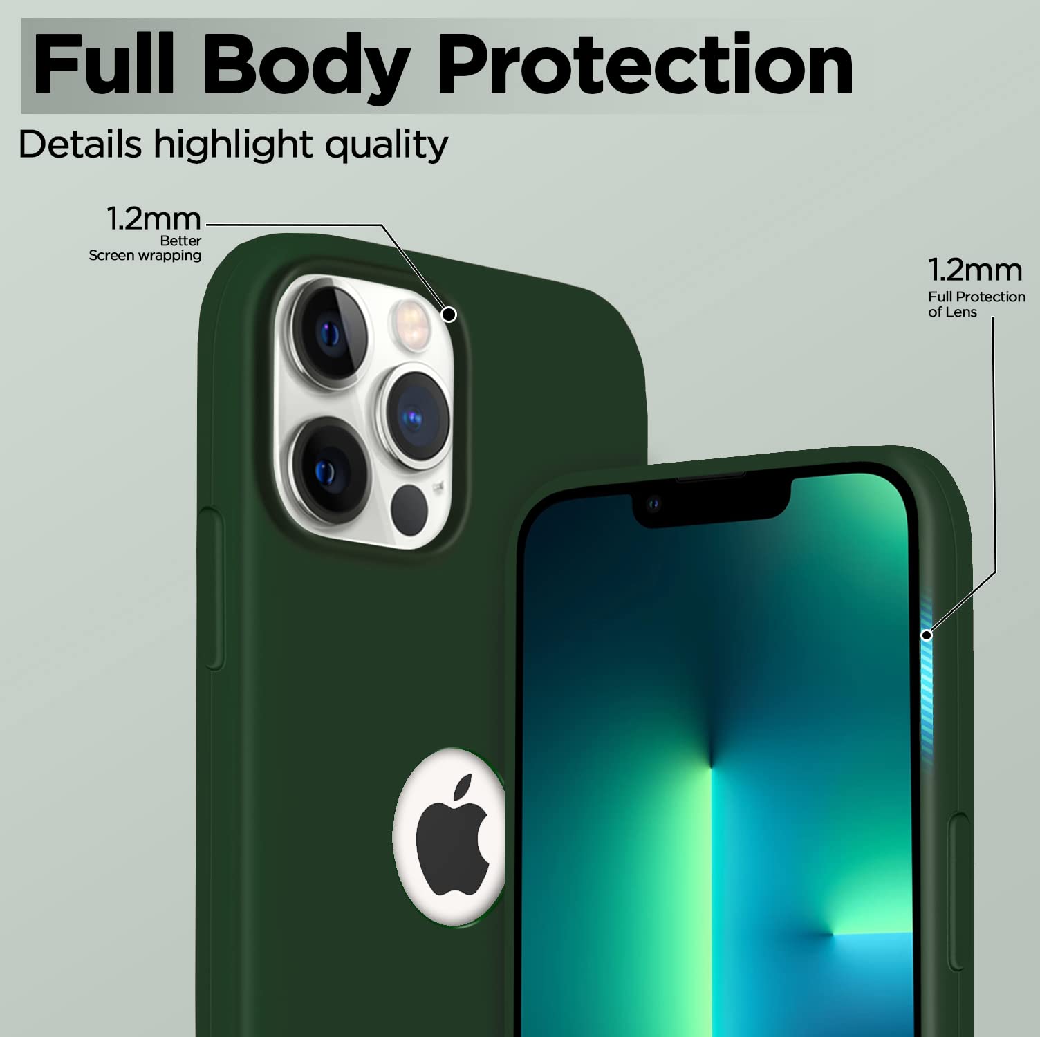 Atrovirens Soft Silicone back cover for iPhone 13 Pro Max – Pikkme – photo 3