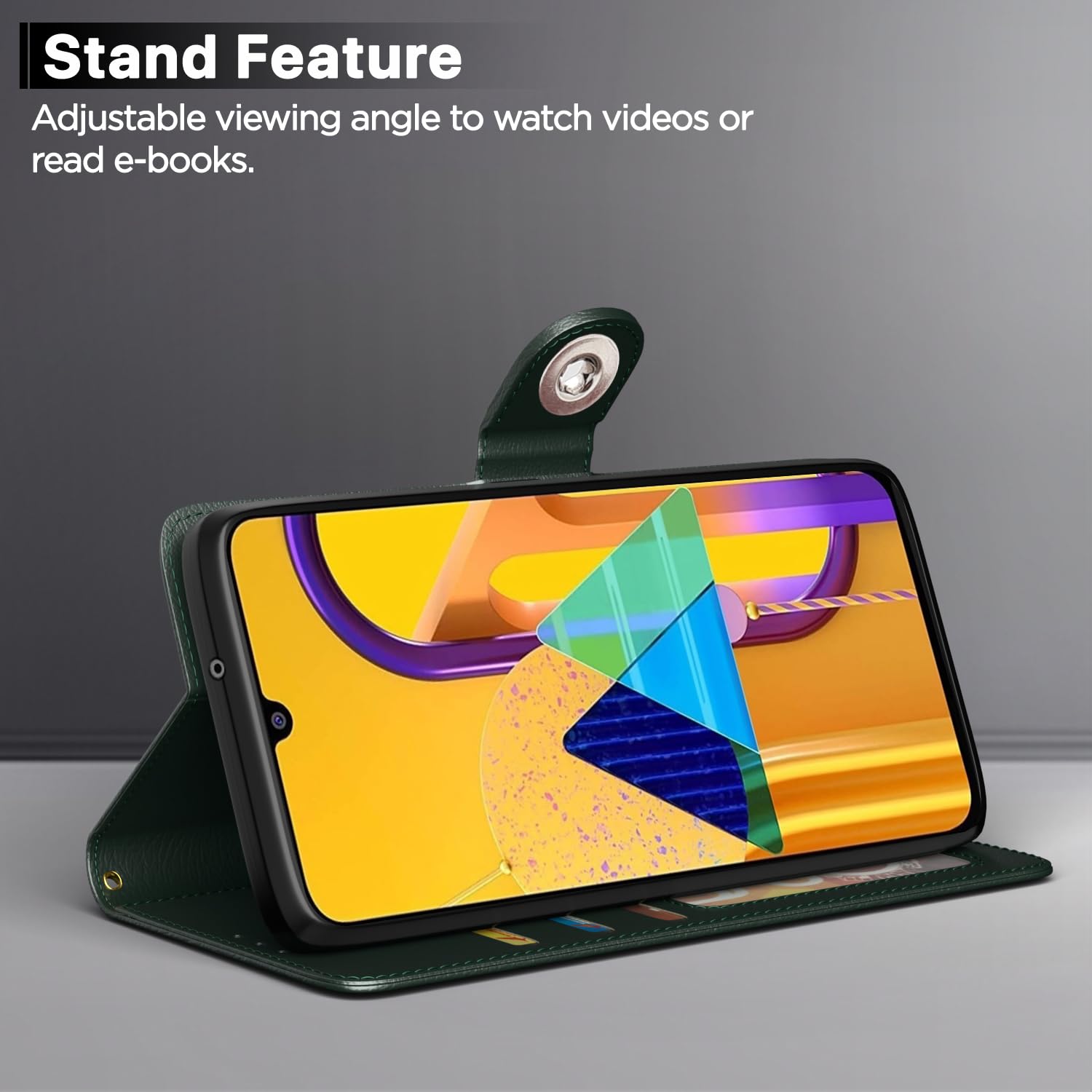 Samsung Galaxy M30s / M21 / M21 2021 Vintage Flip Cover (Green)